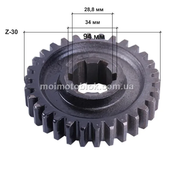 Шестерня Z-30 переходного редуктора фрезы купить недорого в