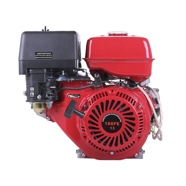 Двигатель бензиновый с электростартером 188FE TT AGRO MOTO (с выходом вала под шлицы, 25 мм) 13 л.с.