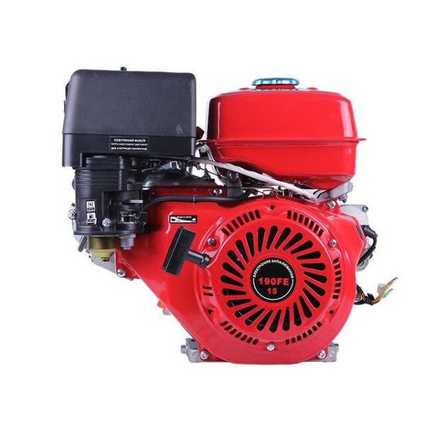 Двигатель бензиновый 190FE TT AGRO MOTO (с выходом вала под шлиц, 25 мм) 15 л.с. с электростартером