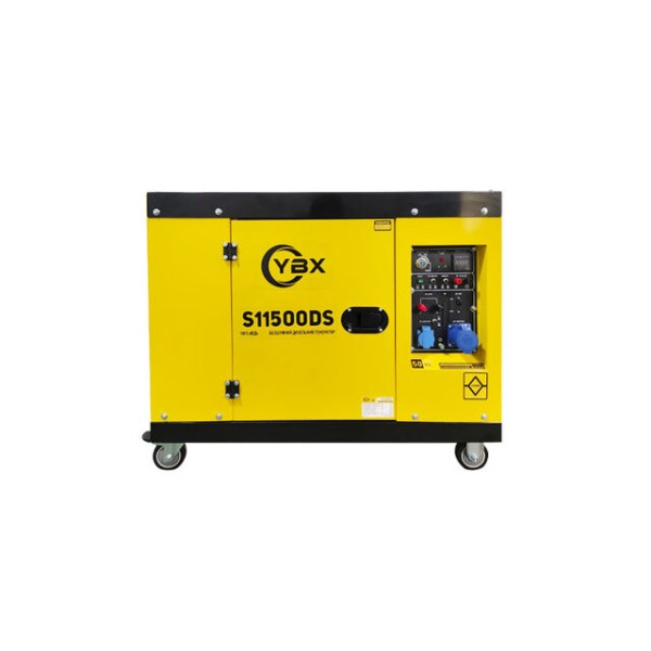 Генератор дизельный S11500DS 10.0/11.0KW YBX (однофазный, со свечой накала) бесшумный