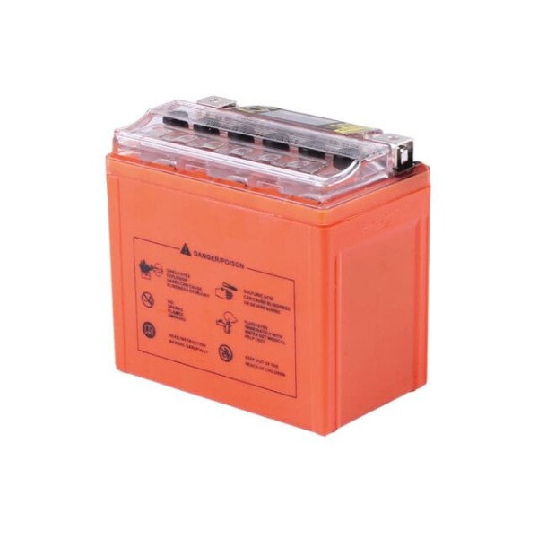 Аккумулятор гелевый TT AGRO MOTO 5АH-YTX5L-BS, оранжевый, 113х70х106 мм, с дисплеем
