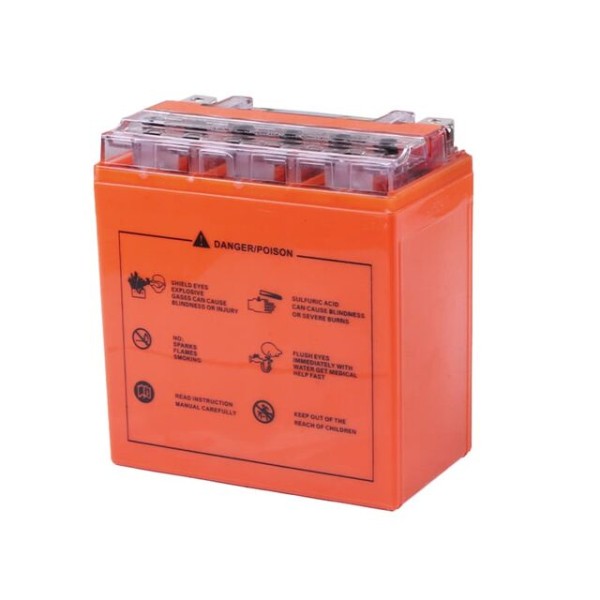 Аккумулятор гелевый TT AGRO MOTO 16АH UTX16-BS, 150х87х161 мм, оранжевый, с дисплеем