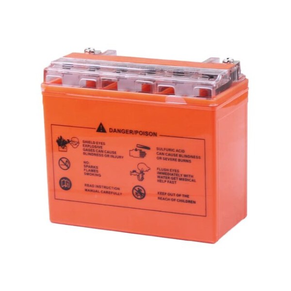 Аккумулятор гелевый TT AGRO MOTO YT20L-BS 18АH, 177х88х155 мм, оранжевый, с дисплеем