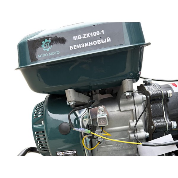 Мотоблок бензиновый MB-ZX100-1 TT AGRO MOTO (редуктор), колесо 4,00*8 (безвоздушное), двигатель 170F (7 л.с.), GREEN