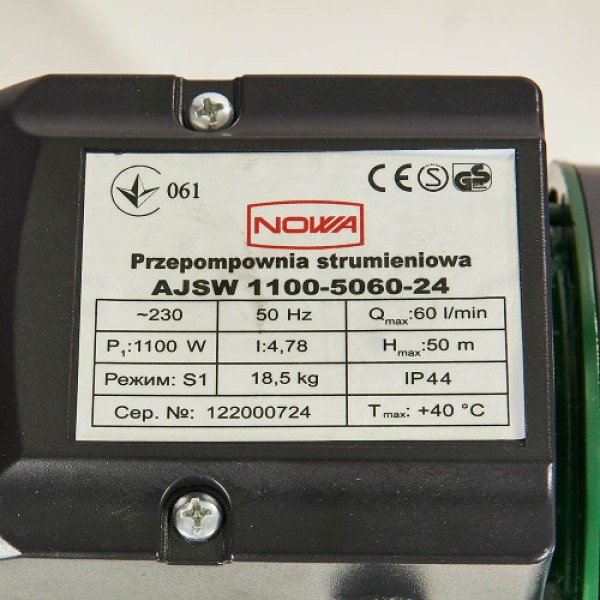 Насосная станция струйная NOWA AJSW 1100-5060-24