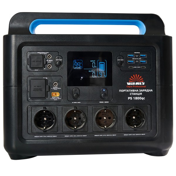 Портативна акумуляторна станція Vitals Professional PS 1800qc