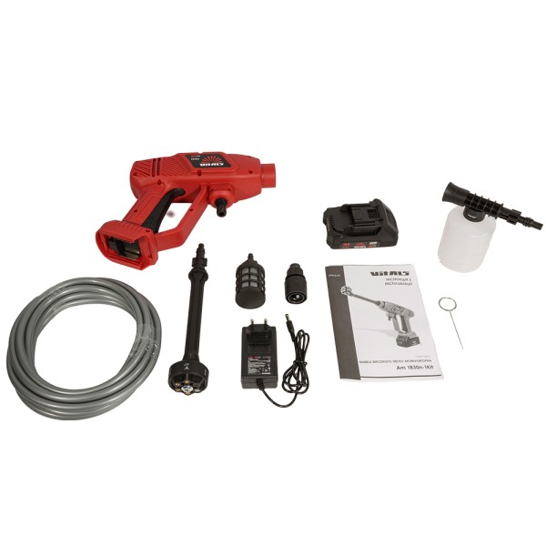 Мийка високого тиску акумуляторна Vitals Am 1830n-1Kit